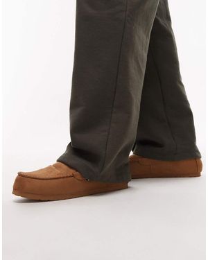 Tommy Hilfiger Moccasin Suede Slippers - Black