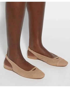 Dune Hanna Ballet Court Shoes - Brown