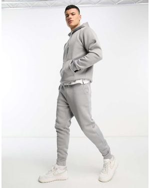 Don't Think Twice Dtt Overhead Hoodie & Joggers Tracksuit Set - White