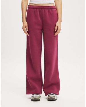 Cotton On Cotton On Plush Essential Straight Leg Sweatpant - Red