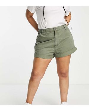 ASOS Asos Design Curve Slouchy Mom Short - Green