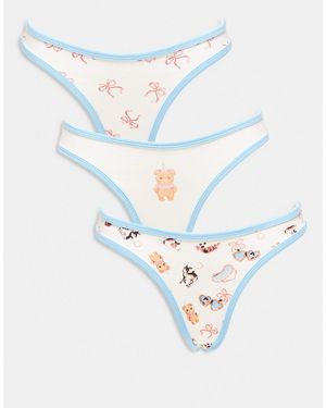 Daisy Street 3 Pack Briefs - White