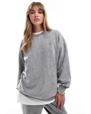 Miss Selfridge Oversized Acid Wash Sweatshirt Co-Ord - Grey
