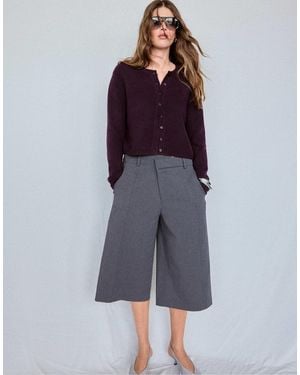 Stradivarius Strickjacke aus weichem material mit knöpfen - Blau