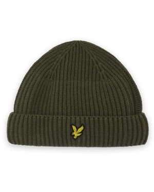 Lyle & Scott Headwear Ribbed Beanie - Green