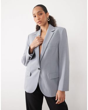 Mango Nat Oversized Blazer Co-ord - Gray
