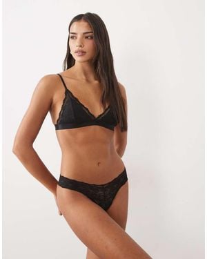 Cotton On Triangel Bh En Slip Van Kant - Zwart