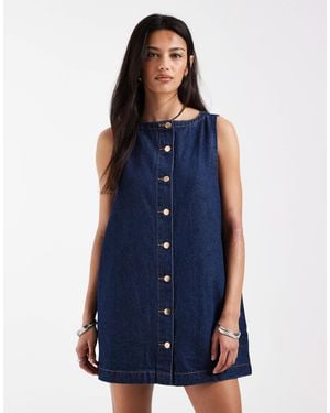 BRONZE SNAKE – jaymes – jeans-hängerkleid - Blau