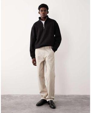 ASOS COLLECTIVE Straight Fit Carpenter Trousers - White