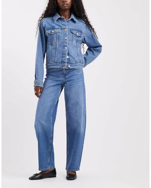 Pieces Grace barrel-leg-jeans - Blau