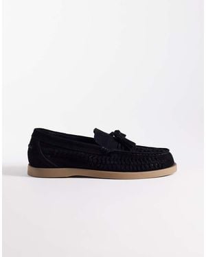 ASOS Woven Tassel Loafers - Blue