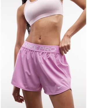 Nike Nike Pro Training Dri-fit 3 Inch Shorts - Purple