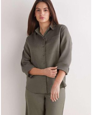 Intimissimi The Pure Linen Plain-Weave Linen Shirt - Grey