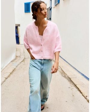 Pull&Bear Kurzärmelige strickjacke - Pink