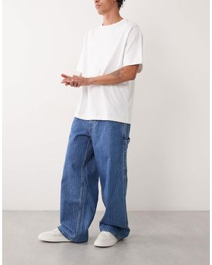 Levi's Extra weite utility-jeans mit streifen - Blau