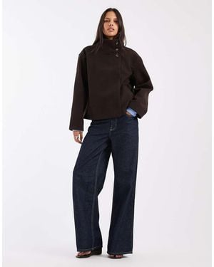 Pieces Jas Met Opstaande Boord - Blauw