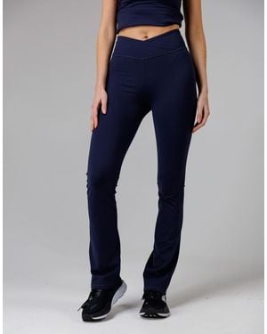 French Connection Wrap Front Fcuk Stretch Yoga Pant - Blue