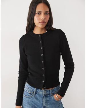 New Look Kompakte strickjacke - Schwarz