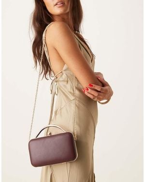 ASOS Coated Round Frame Clutch Bag - Natural