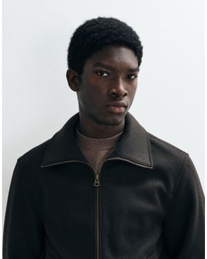 Mango Tailored Bomber Jacket - Black
