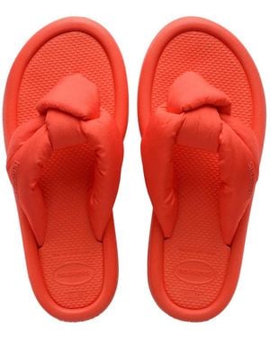 Havaianas Overpuff Boho Flip Flops - Red