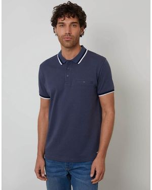 Threadbare Jetted Pocket Cotton Polo Shirt - Blue