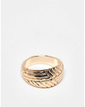 ASOS Anello Effetto Corda Intrecciata - Metallizzato