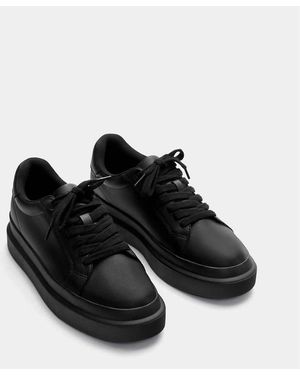 Pull&Bear Sneakers Nere Con Suola Spessa - Nero
