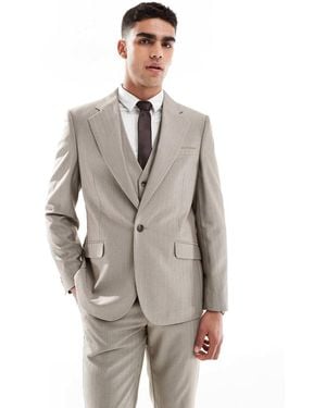ASOS Wedding Wool Mix Slim Suit Jacket - Grey