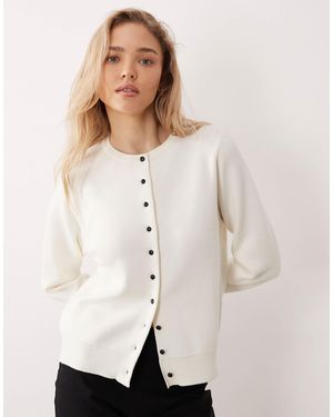 Mango – leichte strickjacke - Natur