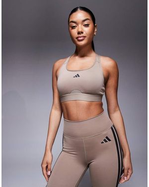 adidas Originals Adidas Training Pwrct High Support Sports Bra - Brown