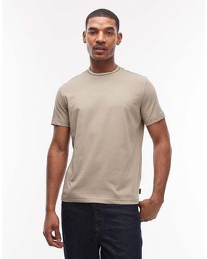 Paul Smith Stripe Collar Regular Fit T-shirt - Grey