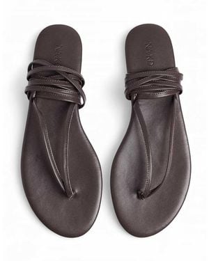 NA-KD Flat Sandals With Straps - Natural