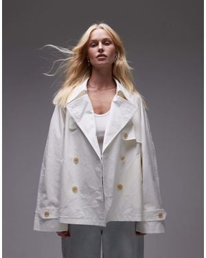 ARKET – cropped utility-trenchcoat - Grau