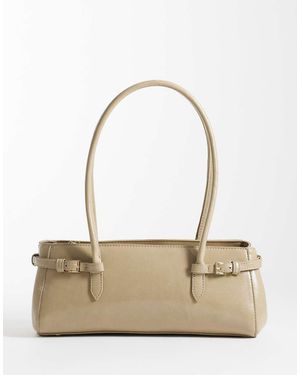 ASOS Textured Belted Shoulder Bag - Natural