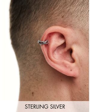 ASOS – earcuff aus brüniertem sterling mit verschlungenem schlangenmotiv - Braun