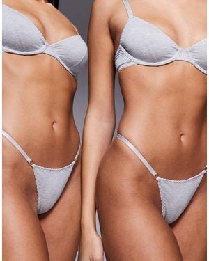 ASOS Mila 2 Pack Tanga Thong - Blue
