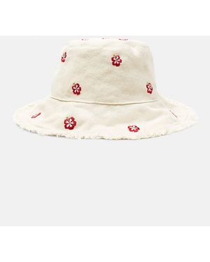 Pull&Bear Cappello Da Pescatore Con Fiori Di Ibisco - Neutro