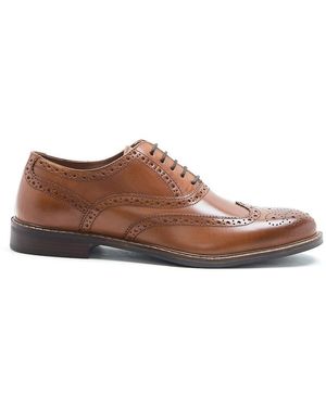 Thomas Crick Cardew Brogue Leather Shoes - Brown
