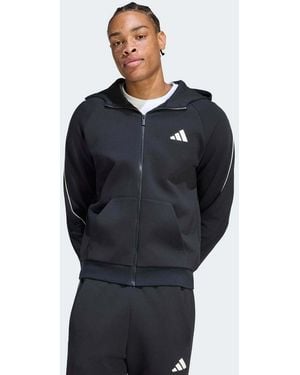 adidas Originals Stadium Small Logo Full-zip Hoodie - Blue