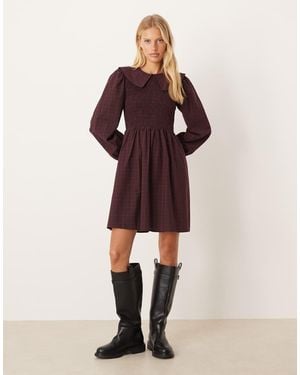 Y.A.S Colla Smock Mini Dress - Red
