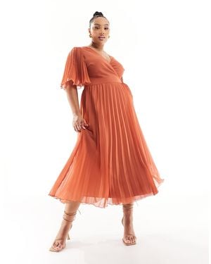 Kimono pleated midi dress sale