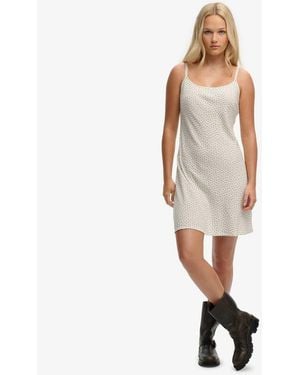 Superdry Printed Cami Mini Dress - White