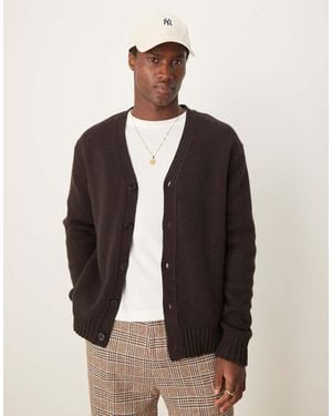 SELECTED Wool Oversized Cardigan - Blue