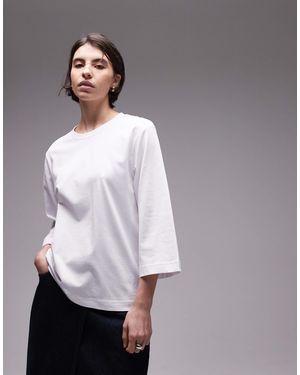 ARKET Heavyweight 3/4 Sleeve T-Shirt - Grey