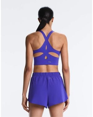 Oysho Light Touch Medium-Support Sports Bra - Blue