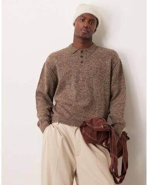 ASOS – kastiger oversize-strickpullover - Braun