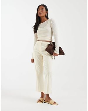 ASOS Petite Tailored Kick Flare - Natural