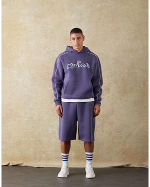 ASOS Co-ord Basketball Shorts With Sporty Rubberised Print - Blue
