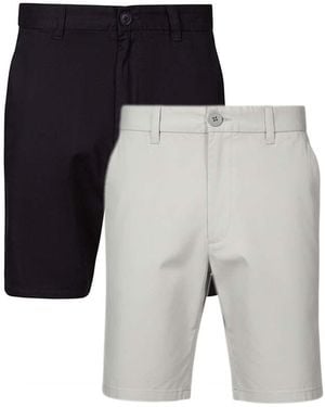 French Connection 2 Pack Cotton Chino Shorts - White
